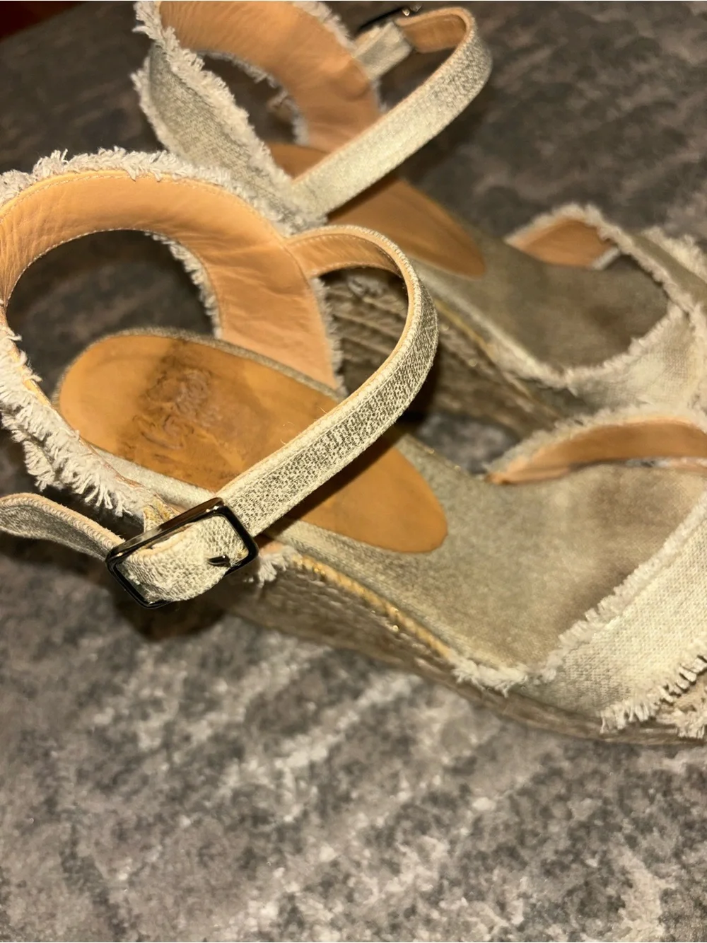 Castaner Bromelia Wedge Espadrille Sandals in light gold